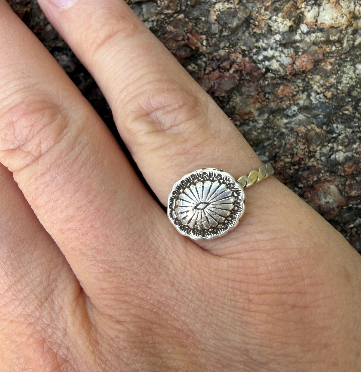 Cowgirl Silver Concho Ring
