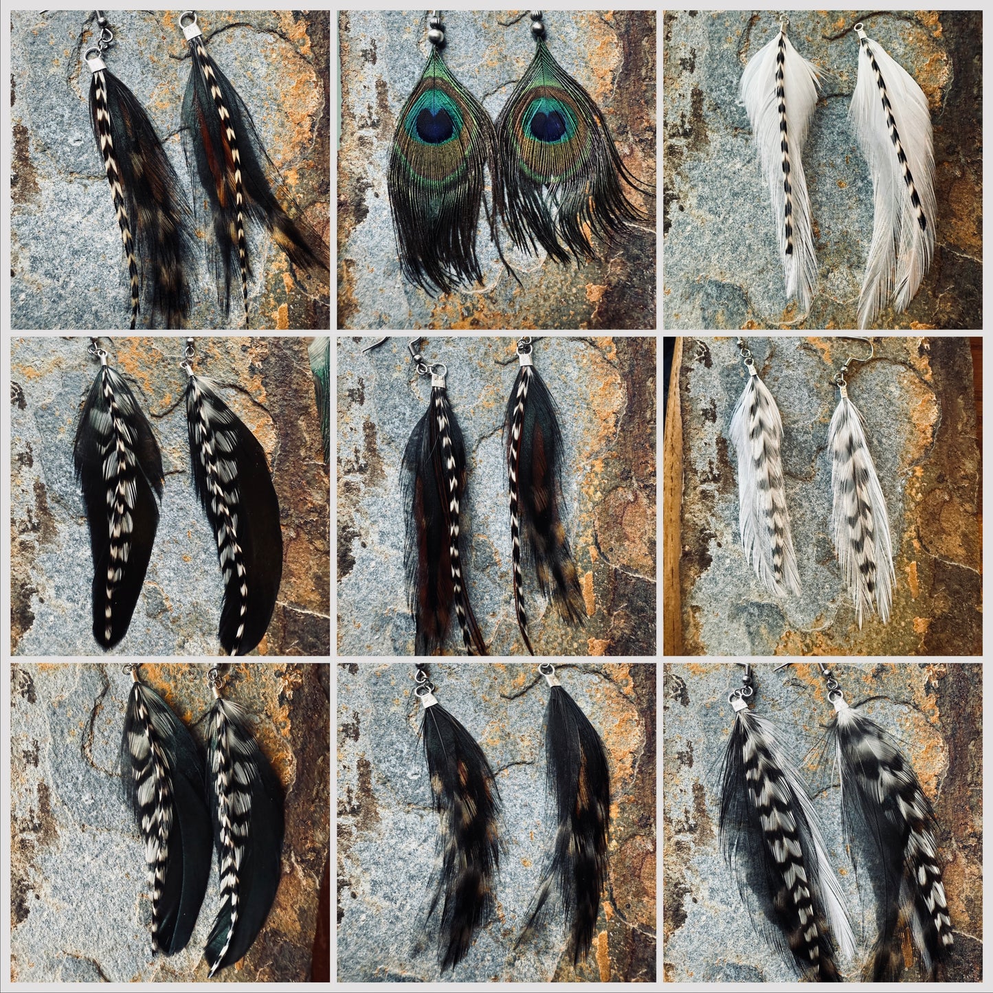 Raven Trail Feather Earrings
