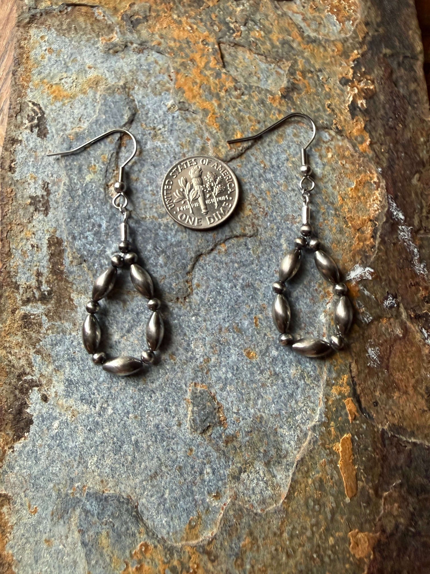 Sterling Silver Pearl Torpedo Teardrop Earrings