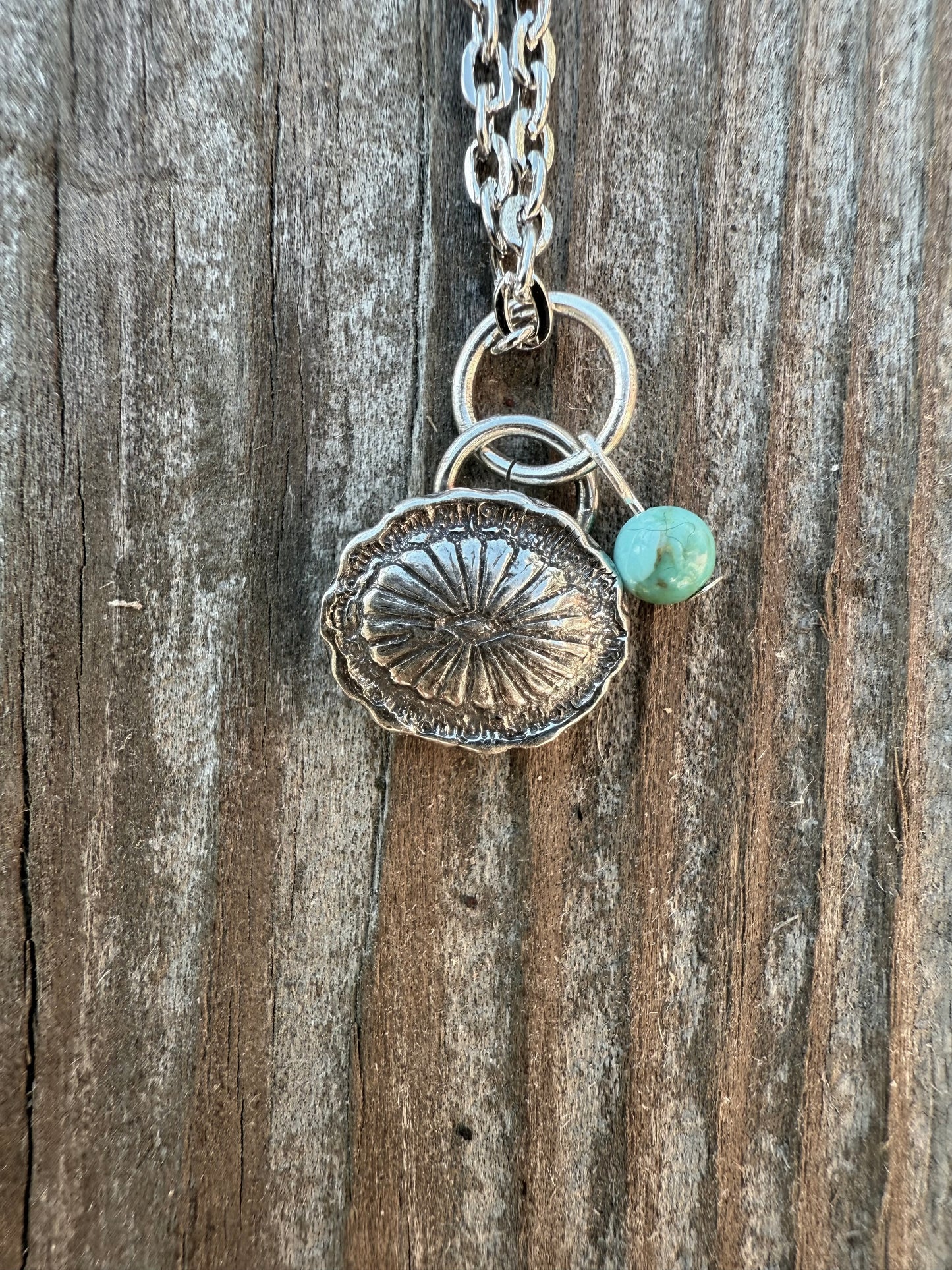 Silver Small Western Concho Pendant