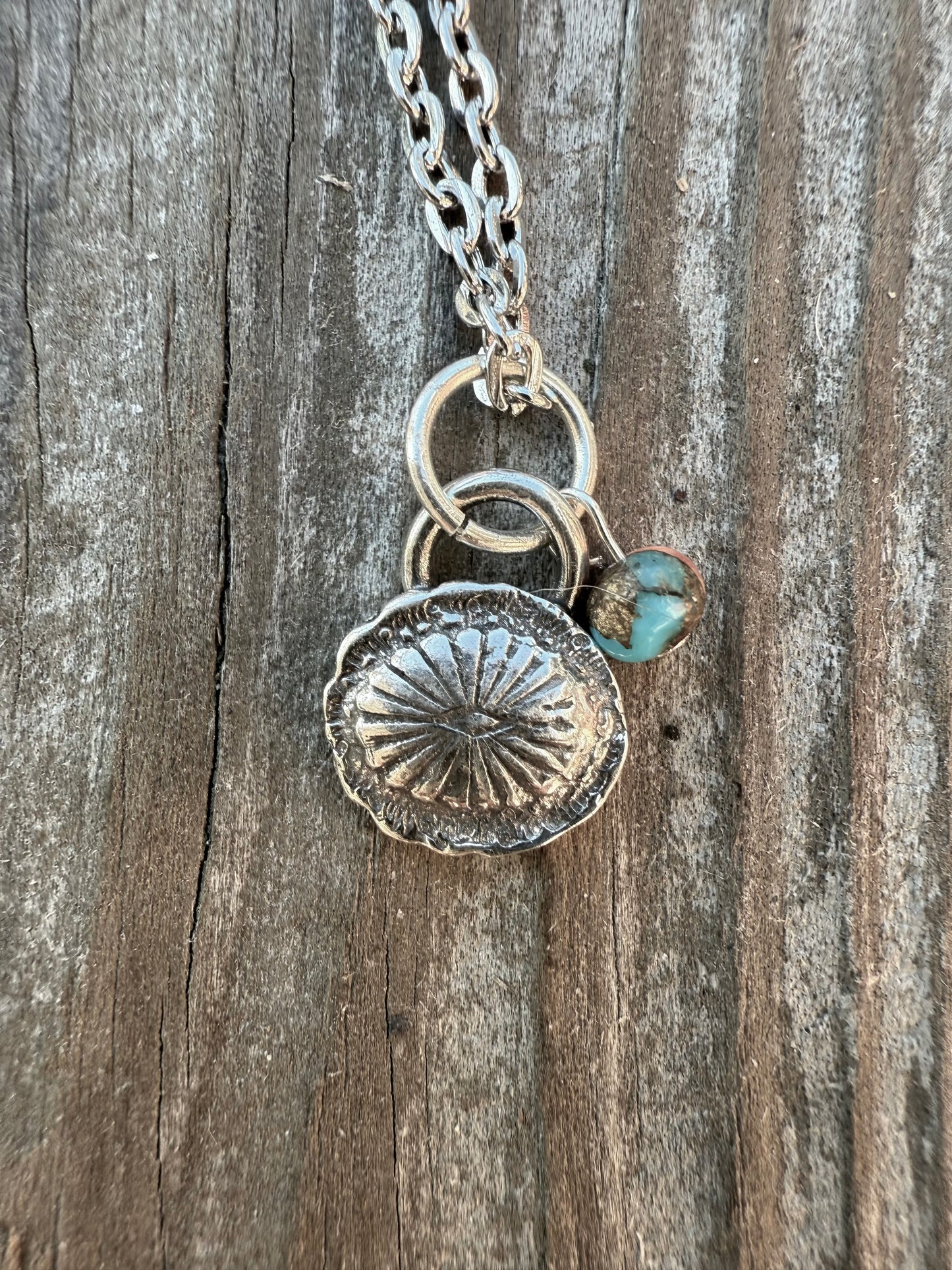Silver Small Western Concho Pendant