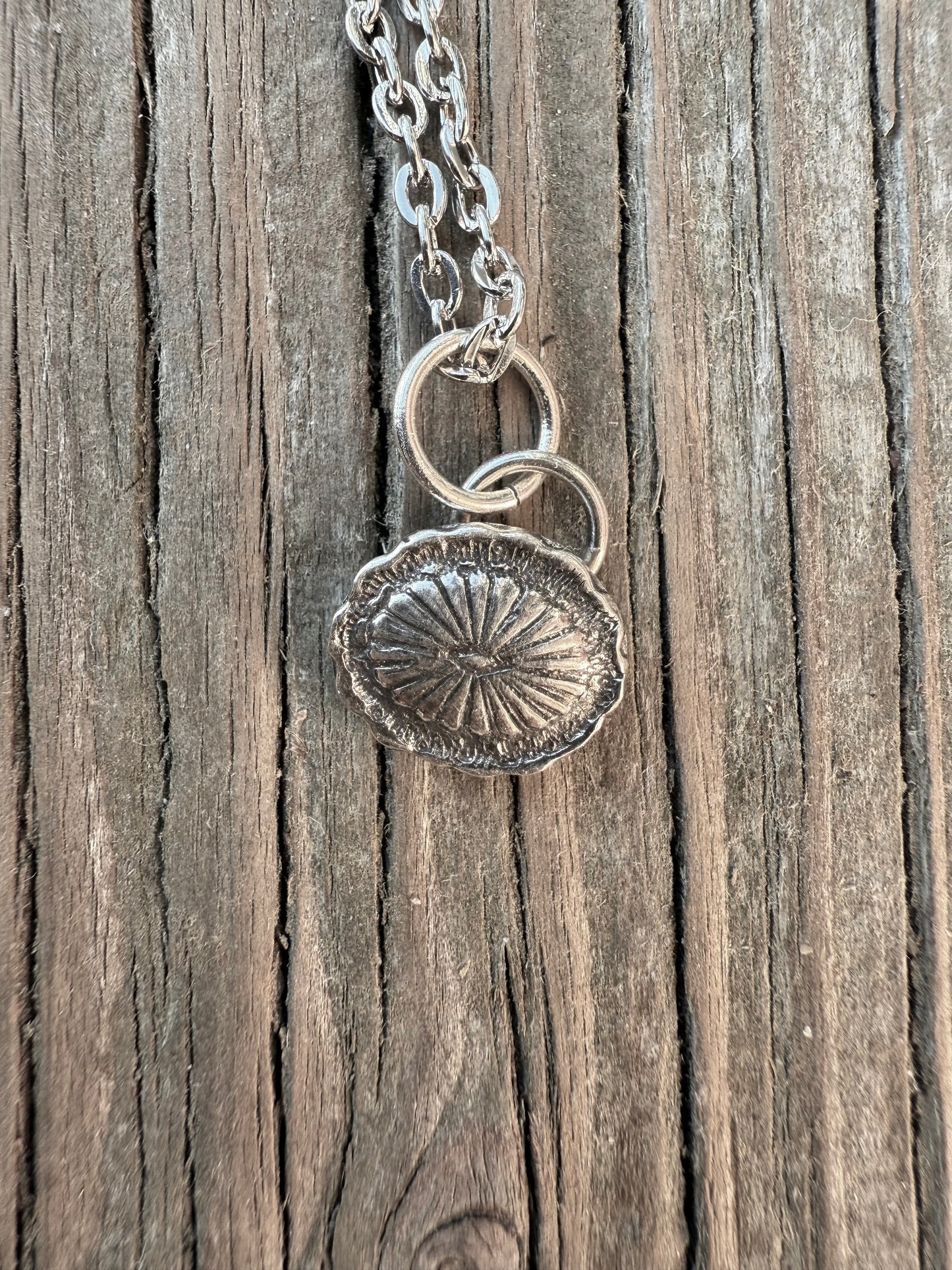 Silver Small Western Concho Pendant