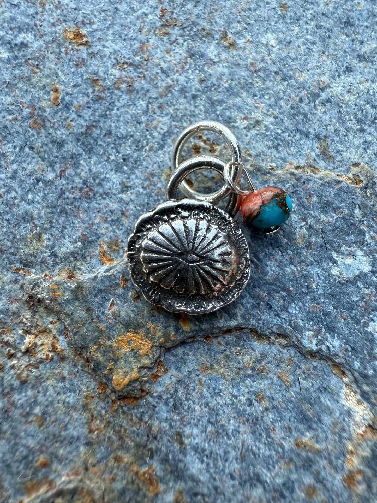 Silver Small Western Concho Pendant