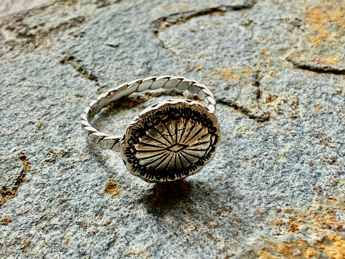 Cowgirl Silver Concho Ring