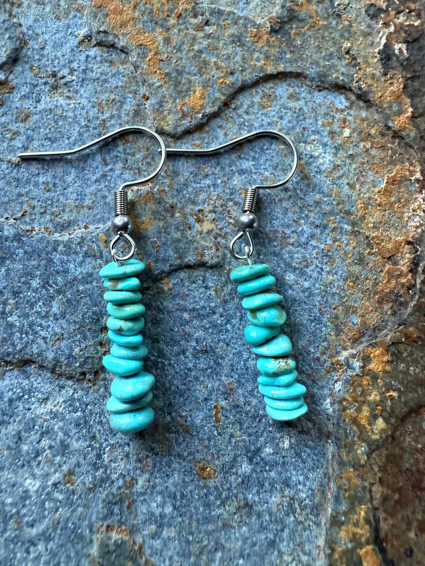 Kingman Turquoise Chip Earrings