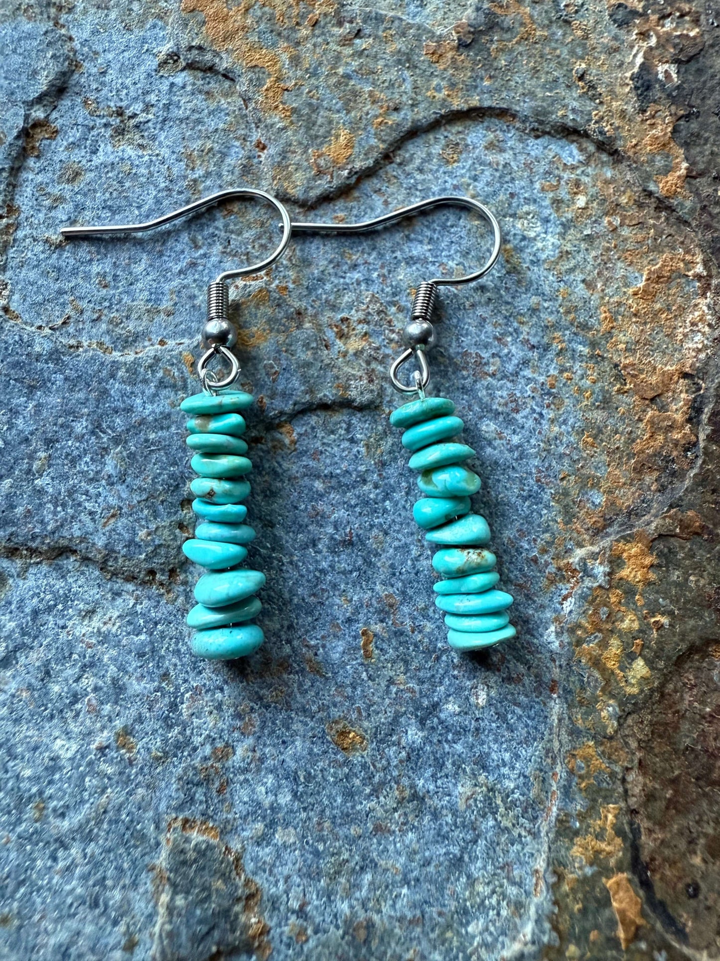 Kingman Turquoise Chip Earrings