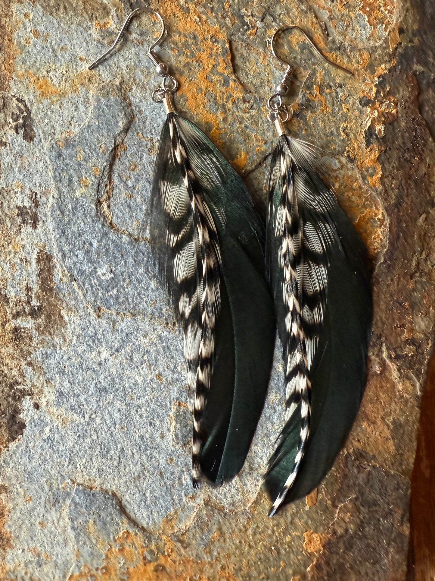 Raven Trail Feather Earrings