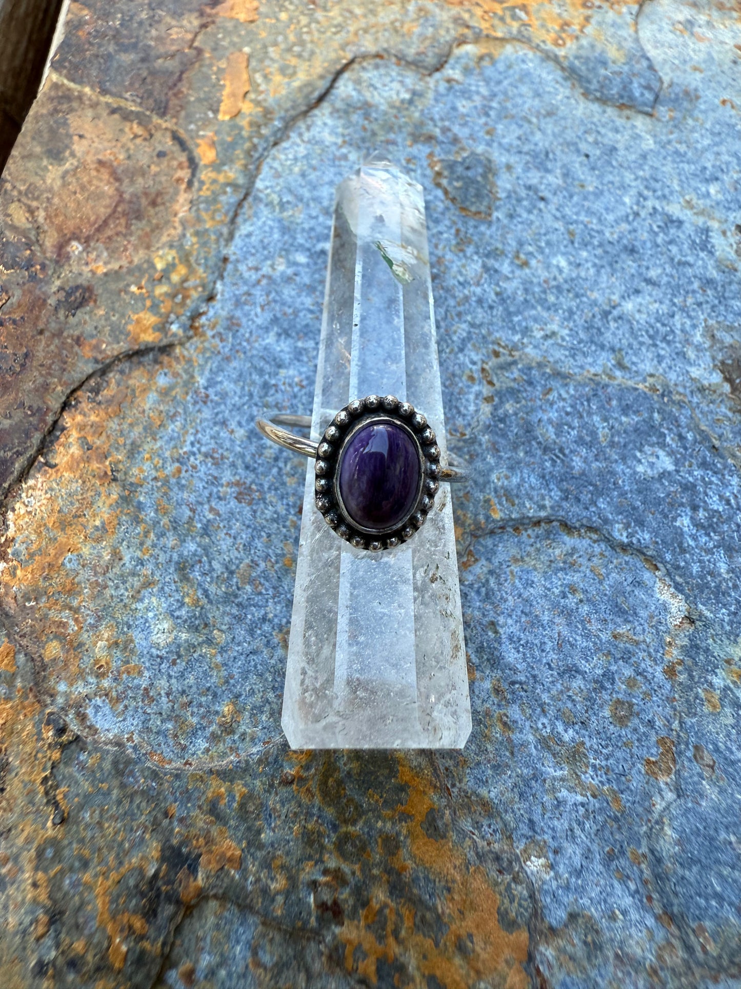 Sterling Silver Charoite Ring