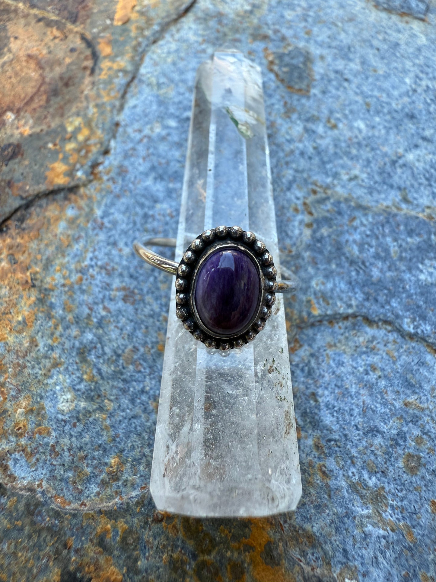 Sterling Silver Charoite Ring