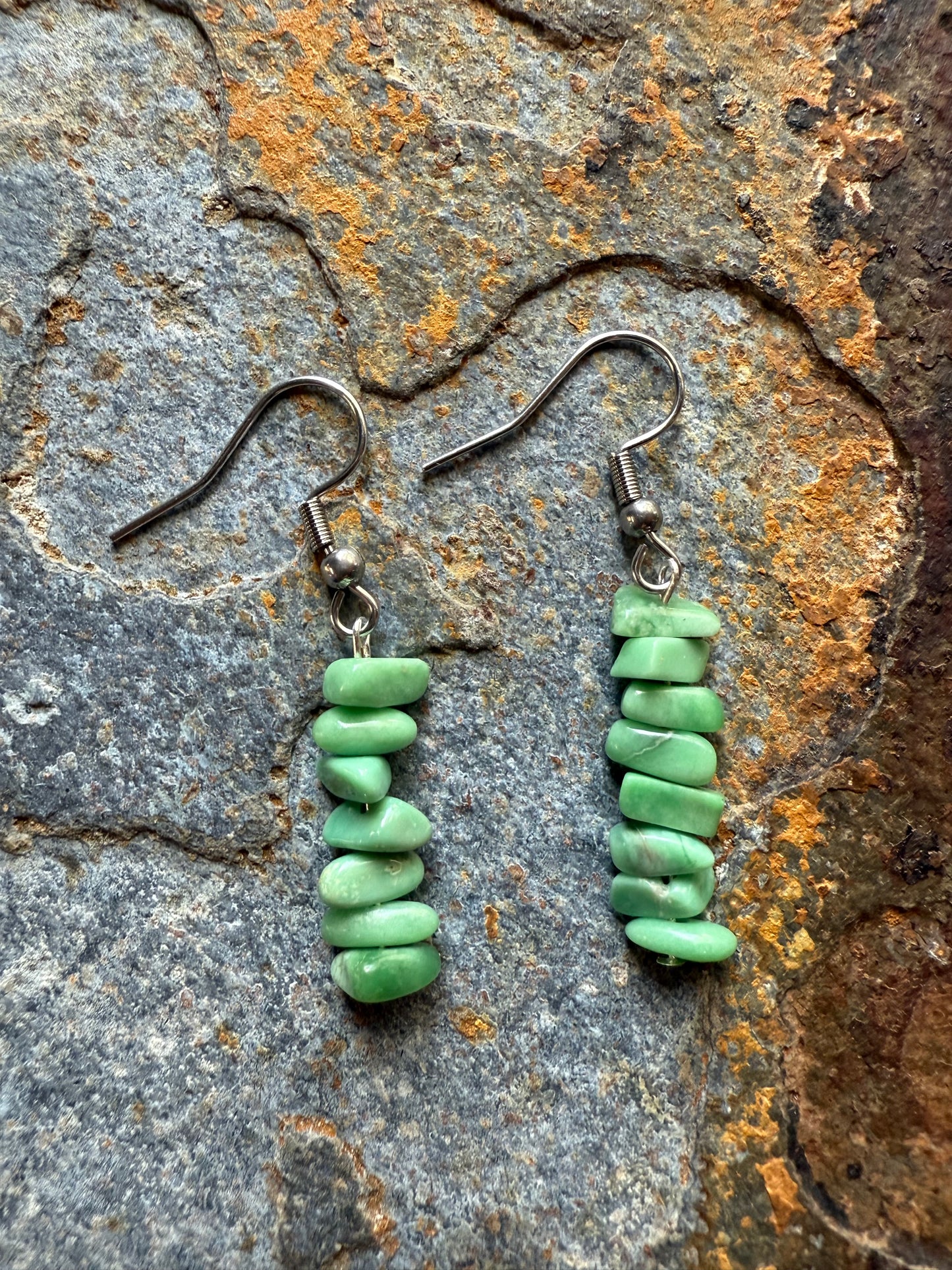 Nevada Variscite Chip Earrings