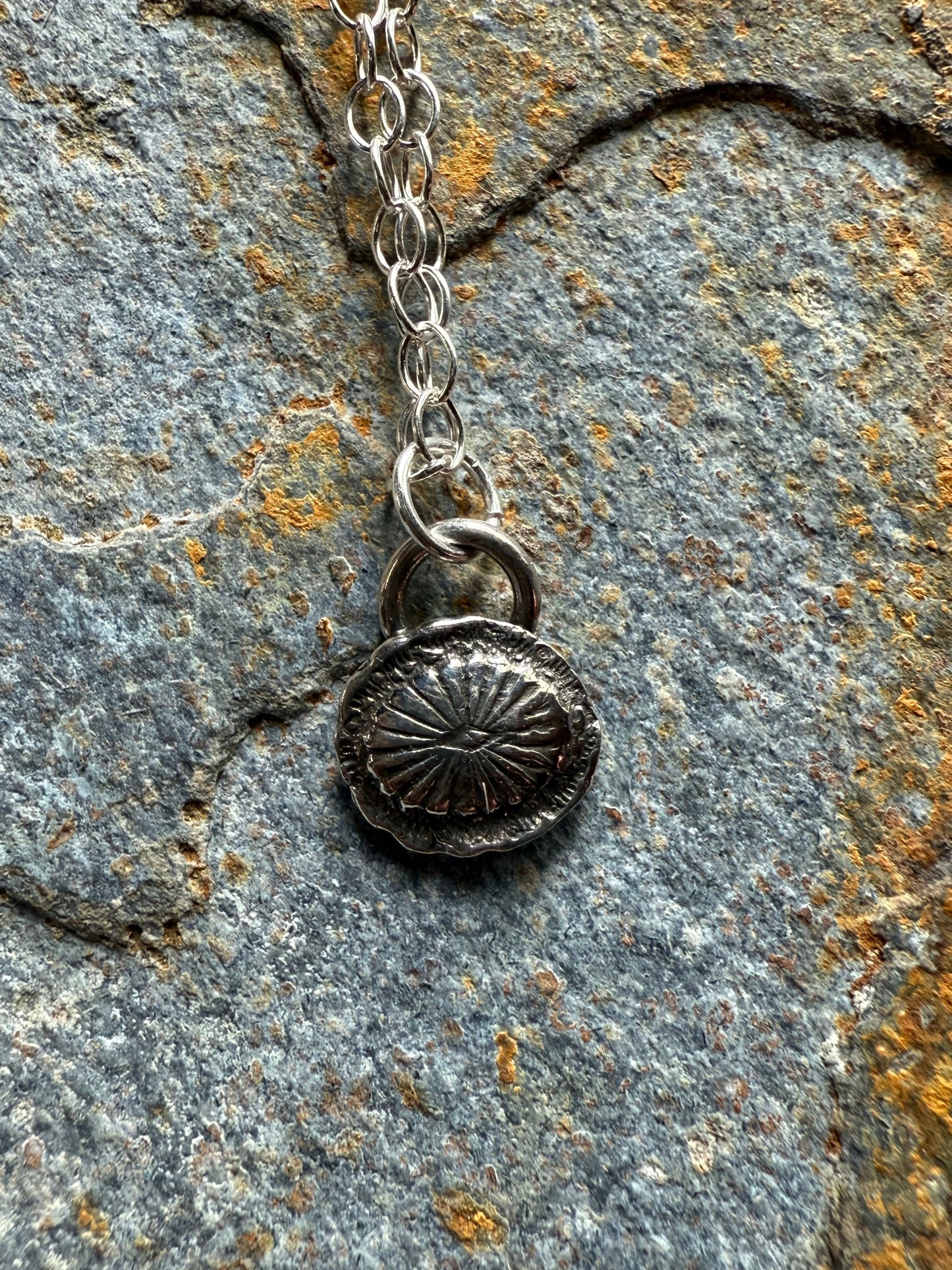 Silver Small Western Concho Pendant