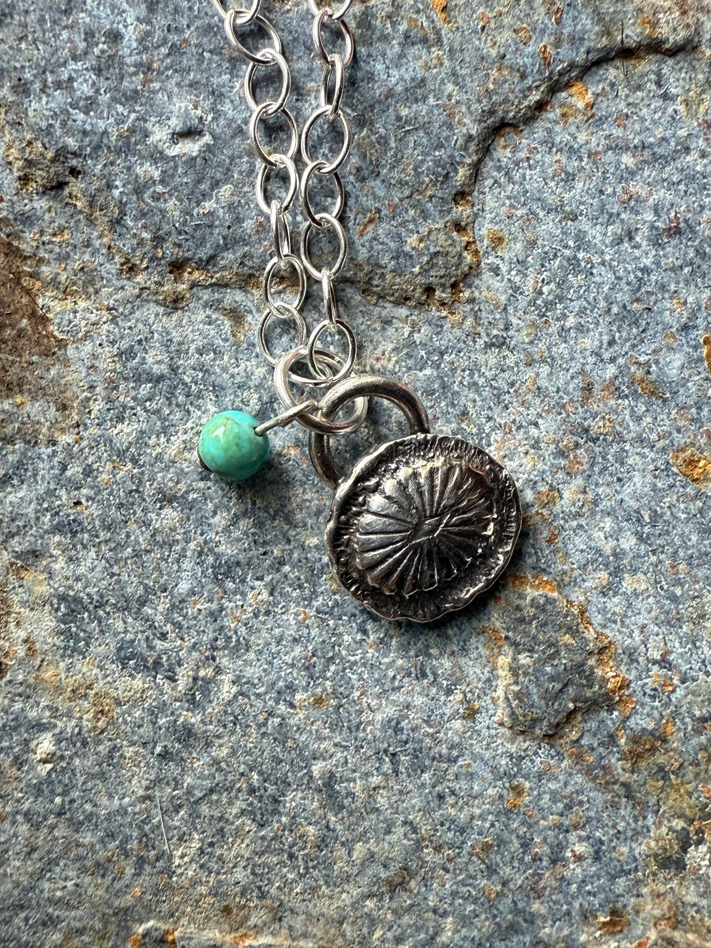 Silver Small Western Concho Pendant