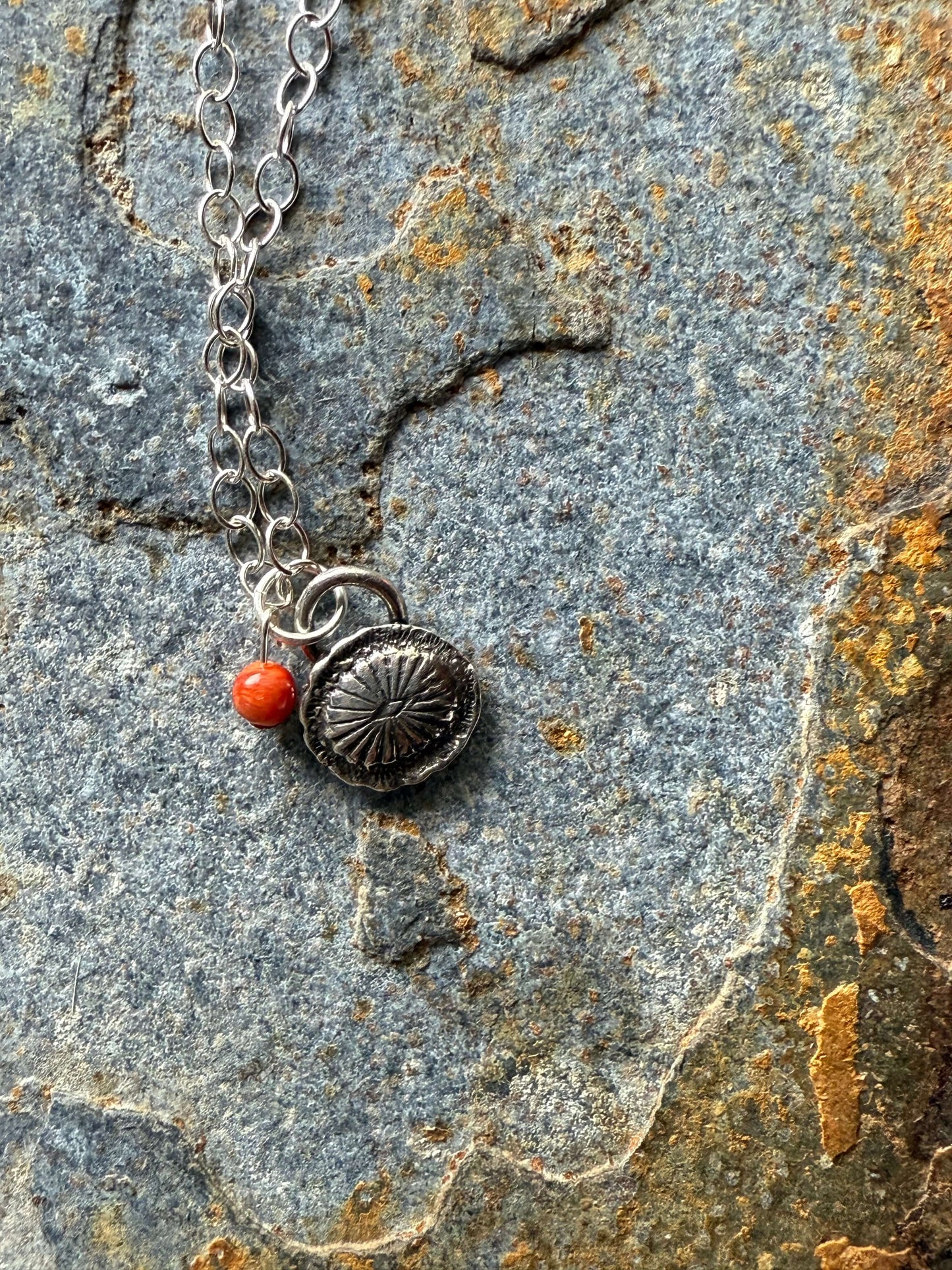 Silver Small Western Concho Pendant