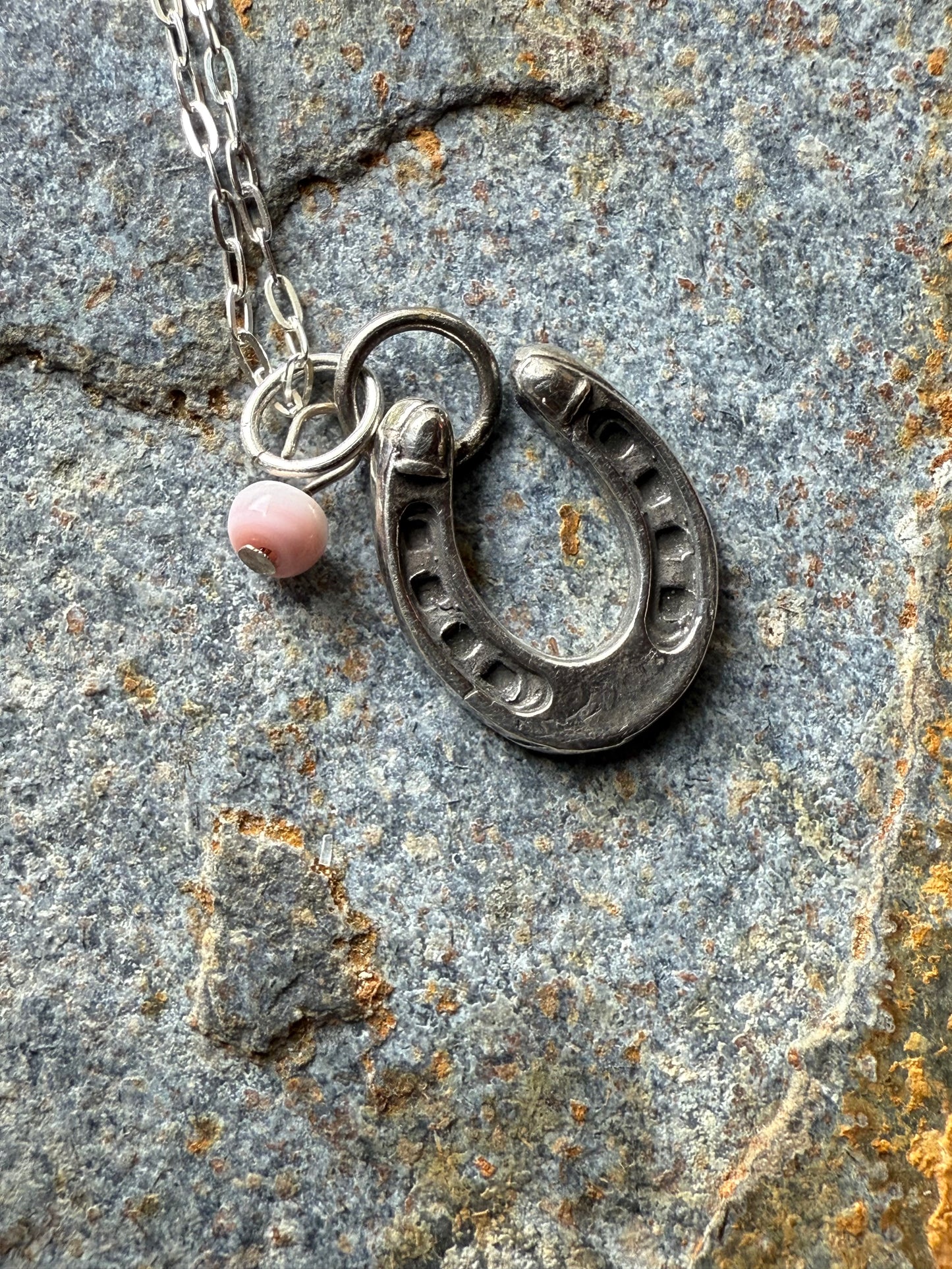 Silver Western Horseshoe Pendant