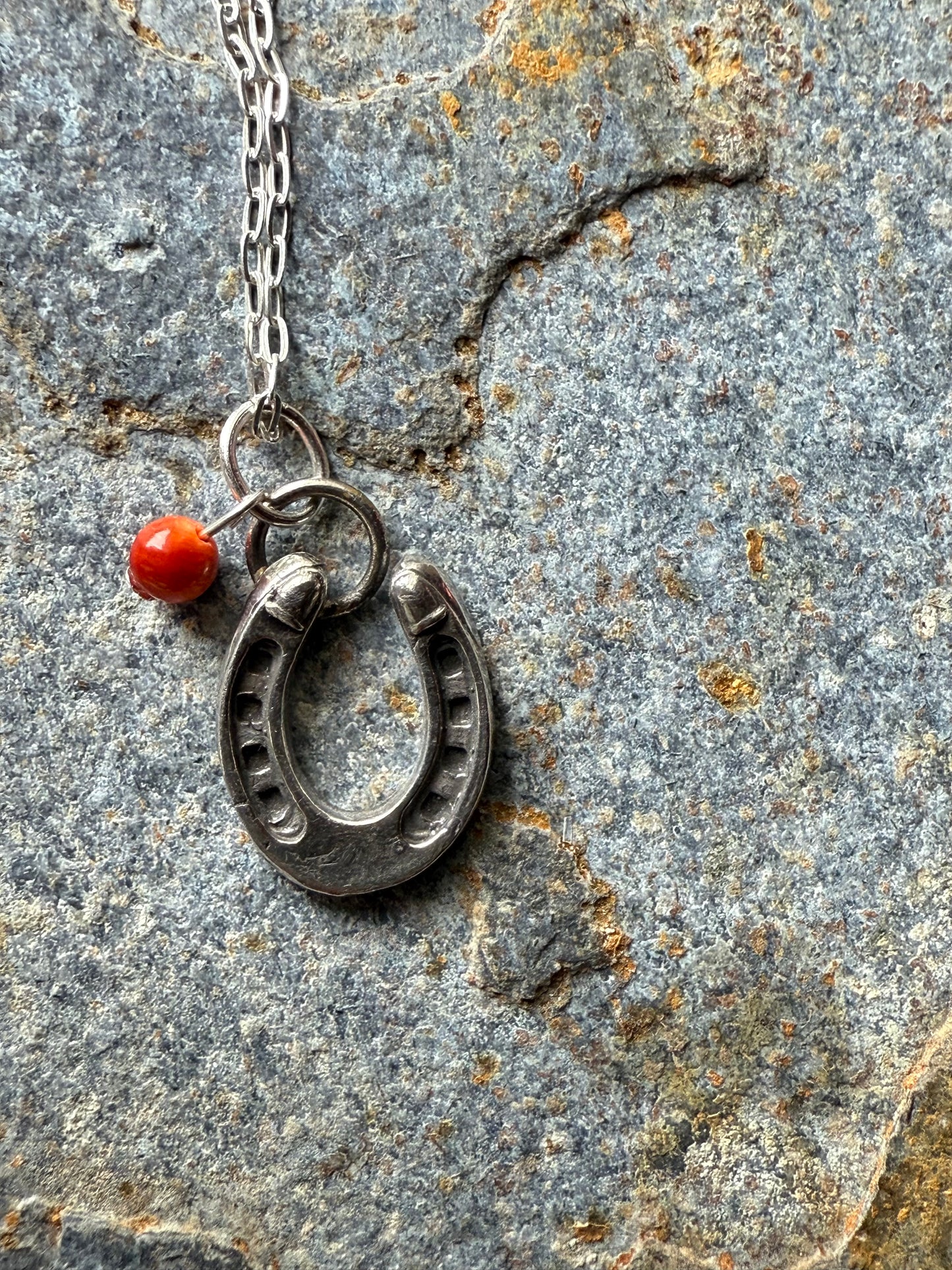 Silver Western Horseshoe Pendant