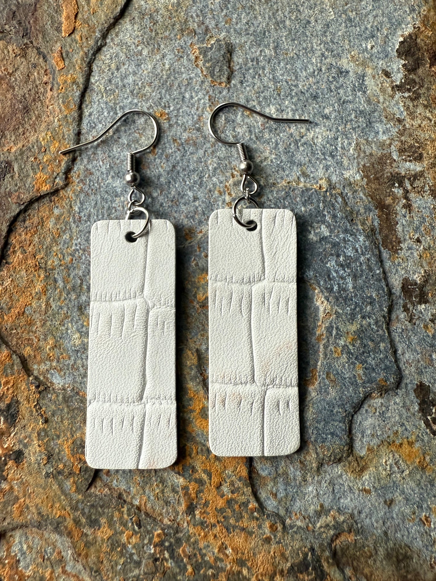 Leather Small Bar Earrings