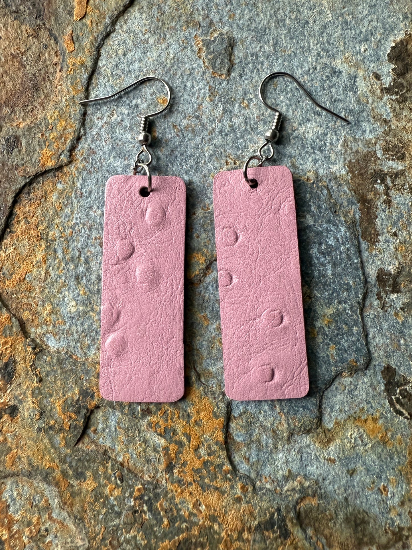 Leather Small Bar Earrings