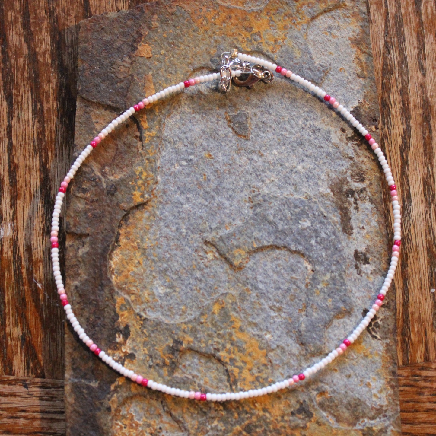 Sweetheart Beaded Choker Necklace