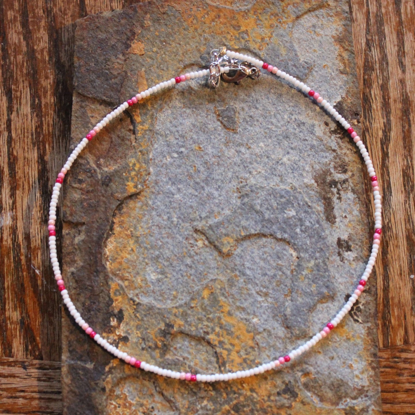 Sweetheart Beaded Choker Necklace