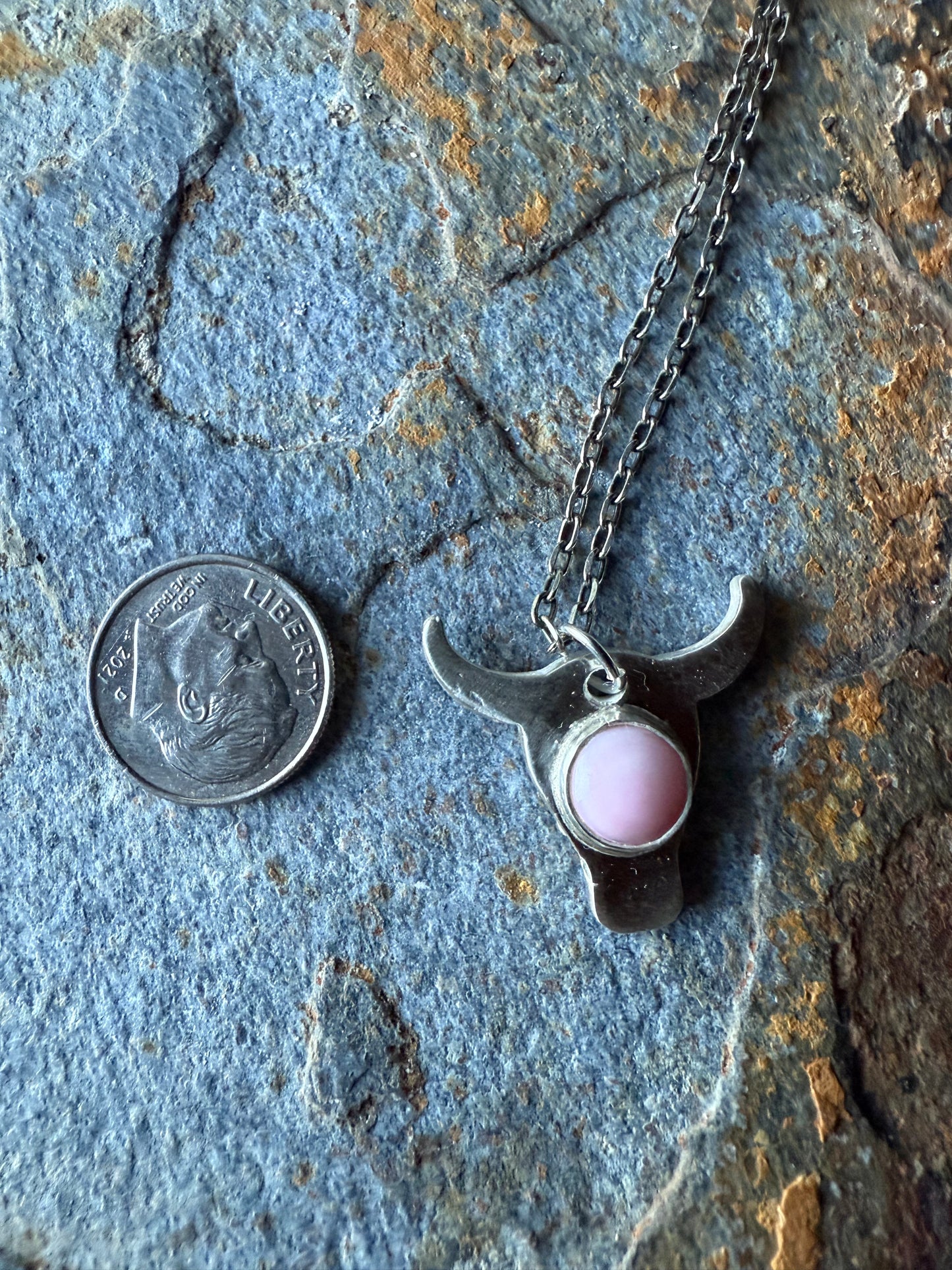 Silver Steer Head Pendant