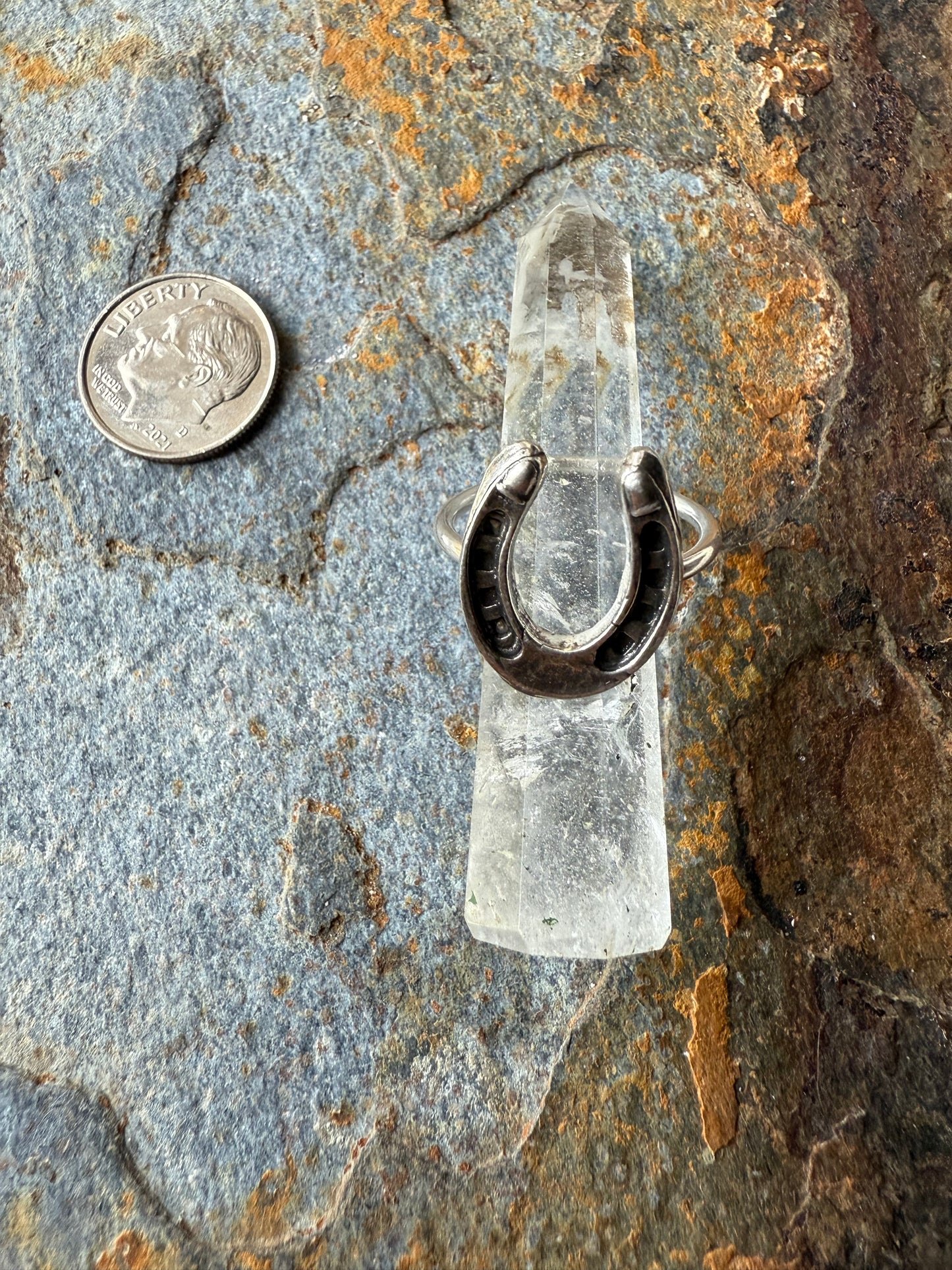Silver Horse Shoe Ring