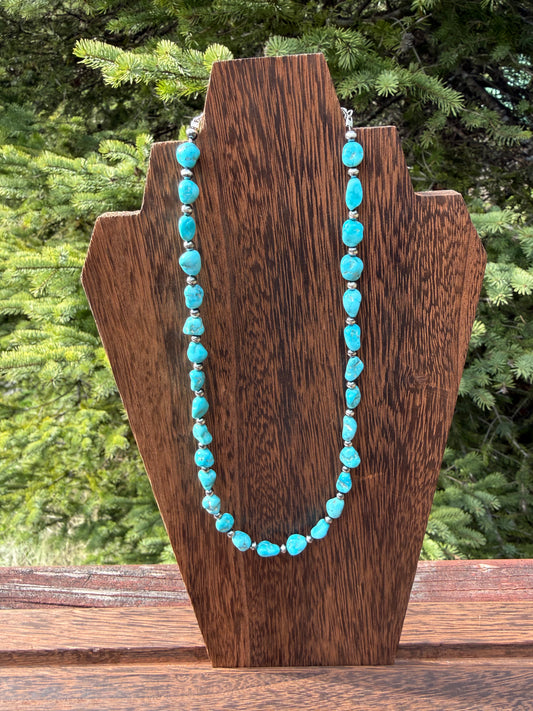 White Water Turquoise Pearls Necklace