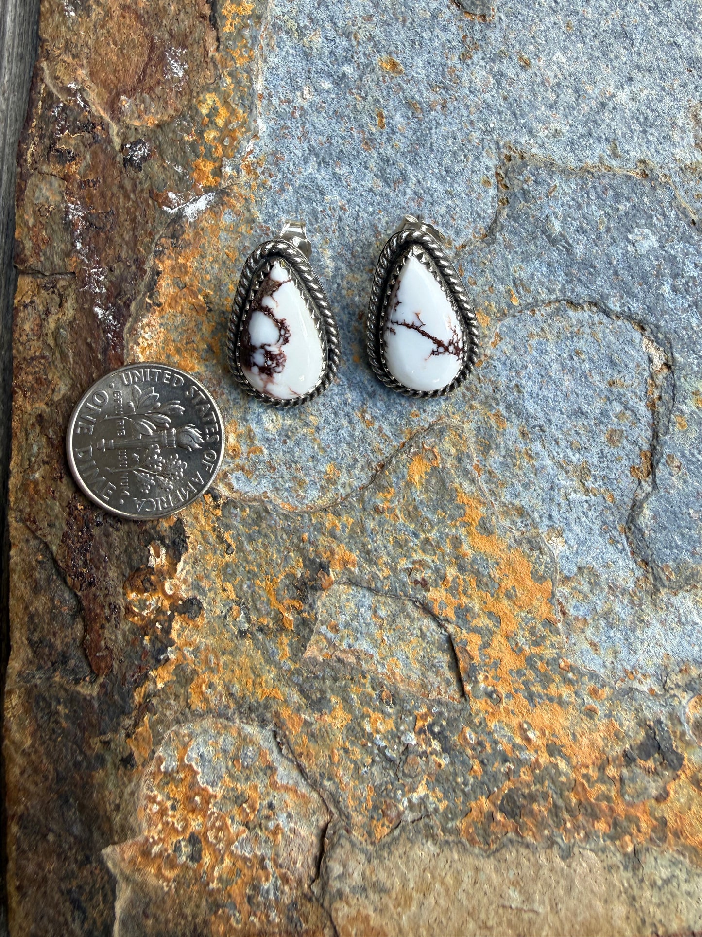 Wild Horse Teardrop Post Earrings