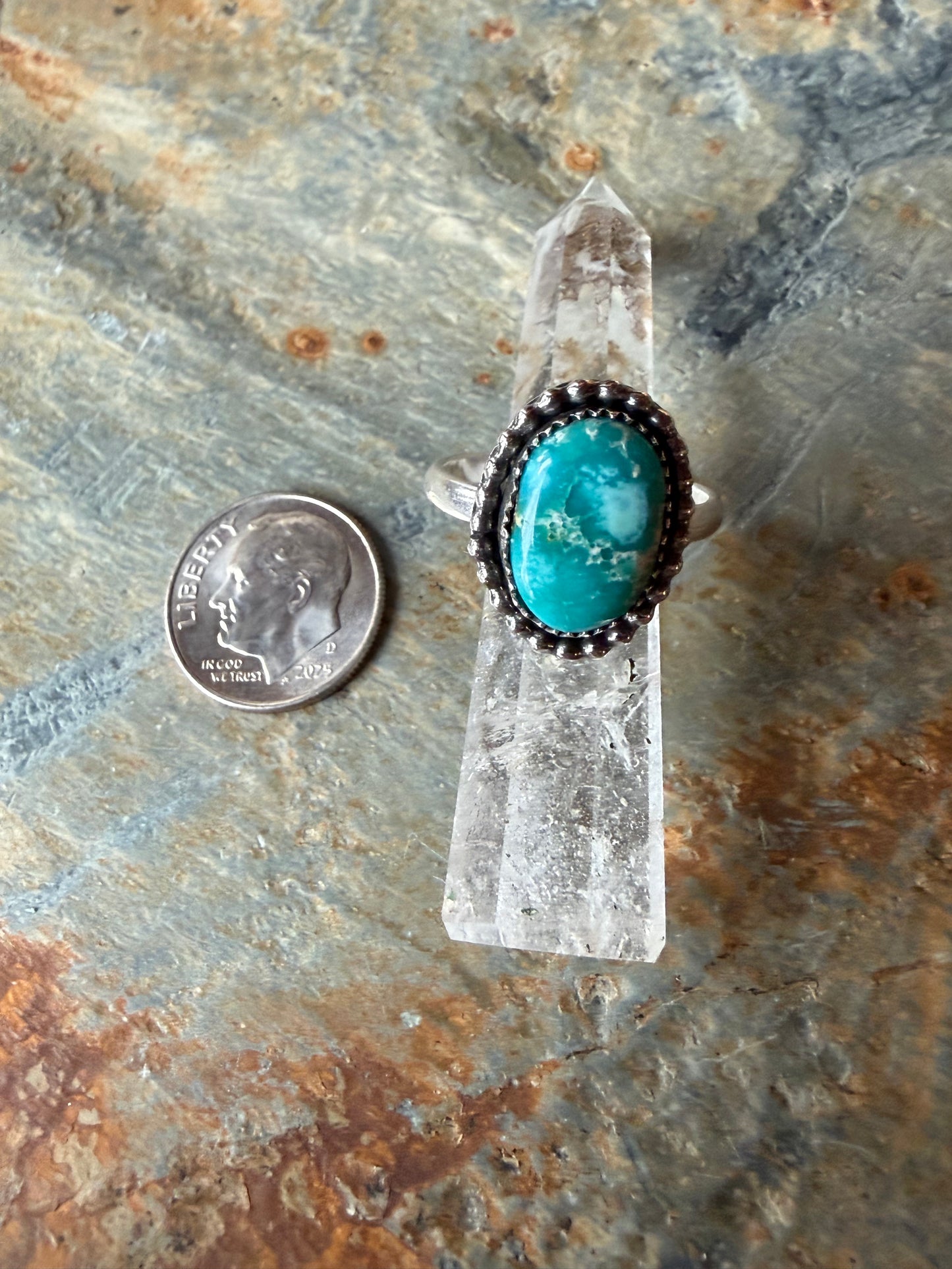 White Water Turquoise Sterling Silver Ring