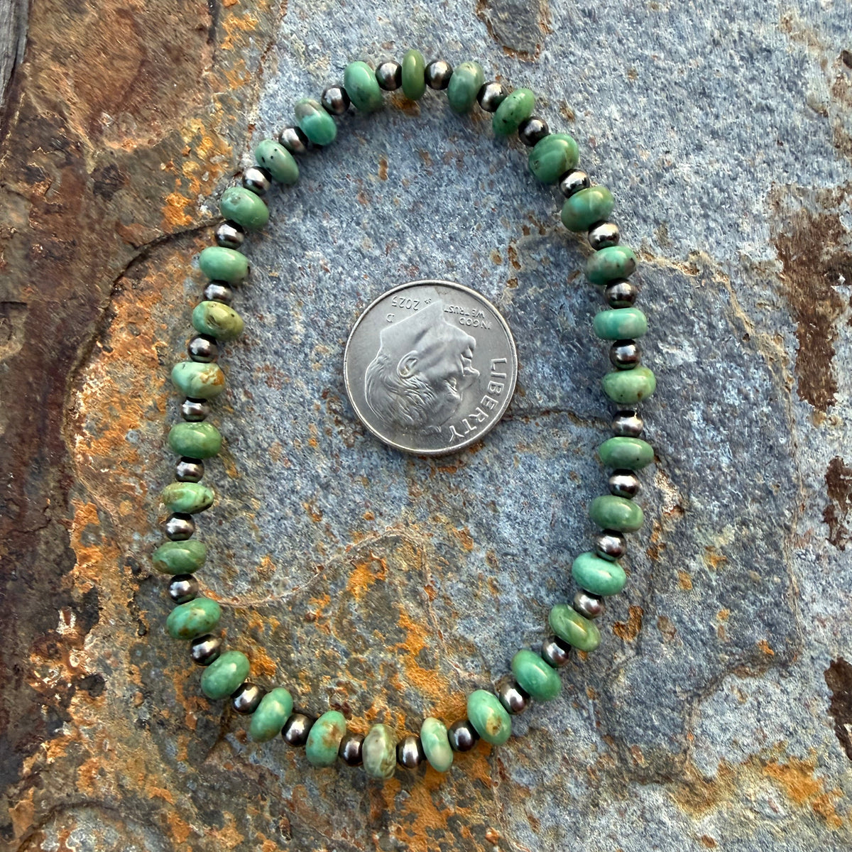 McGuinness Turquoise Sterling Silver Pearl Bracelet