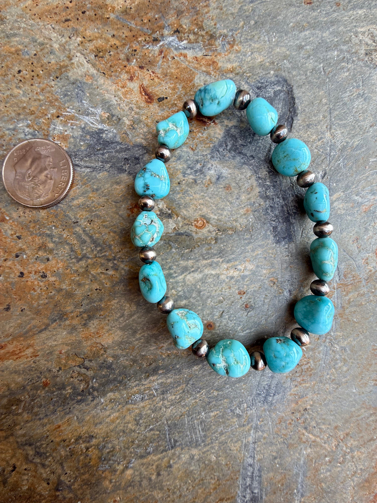 White Water Turquoise Sterling Silver Pearl Bracelet
