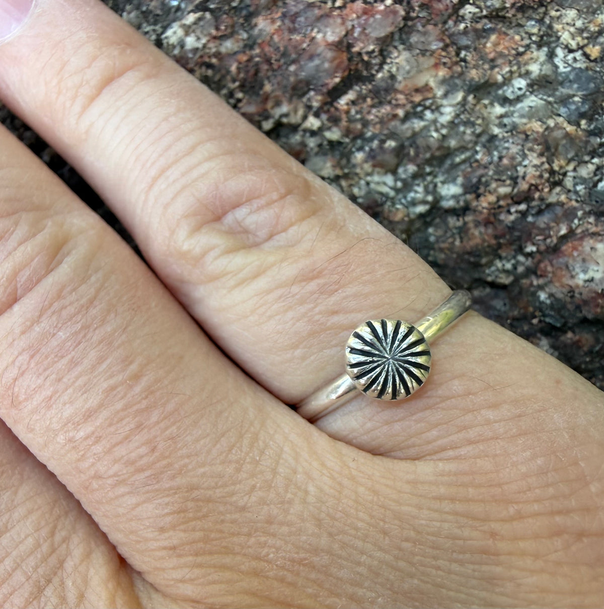 Mini Silver Concho Ring