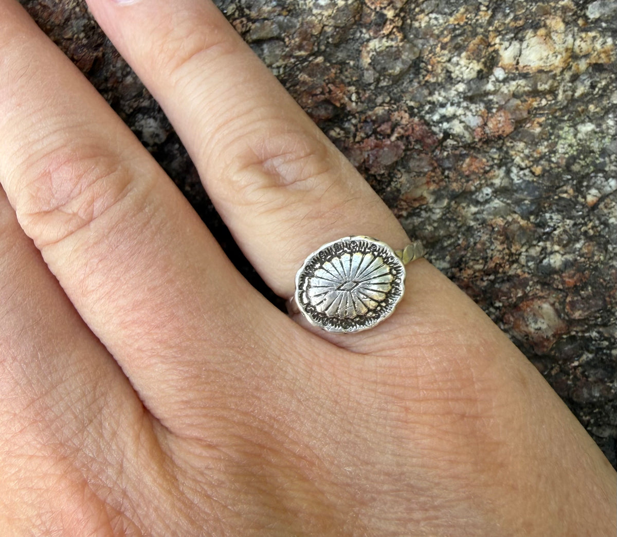 Cowgirl Silver Concho Ring