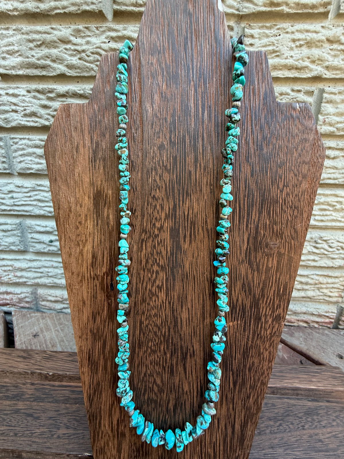 Carico Lake Turquoise & Sterling Silver Pearl Necklace 20"