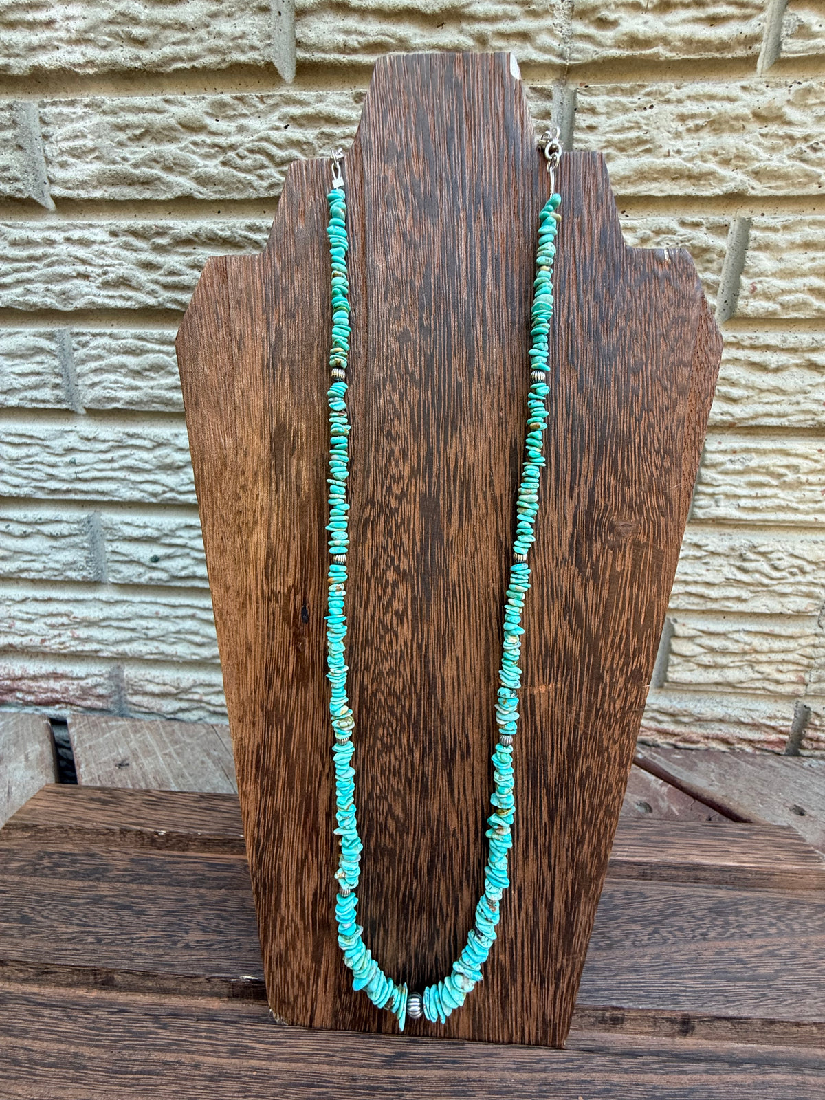 Fox Turquoise Sterling Silver Pearl Necklace