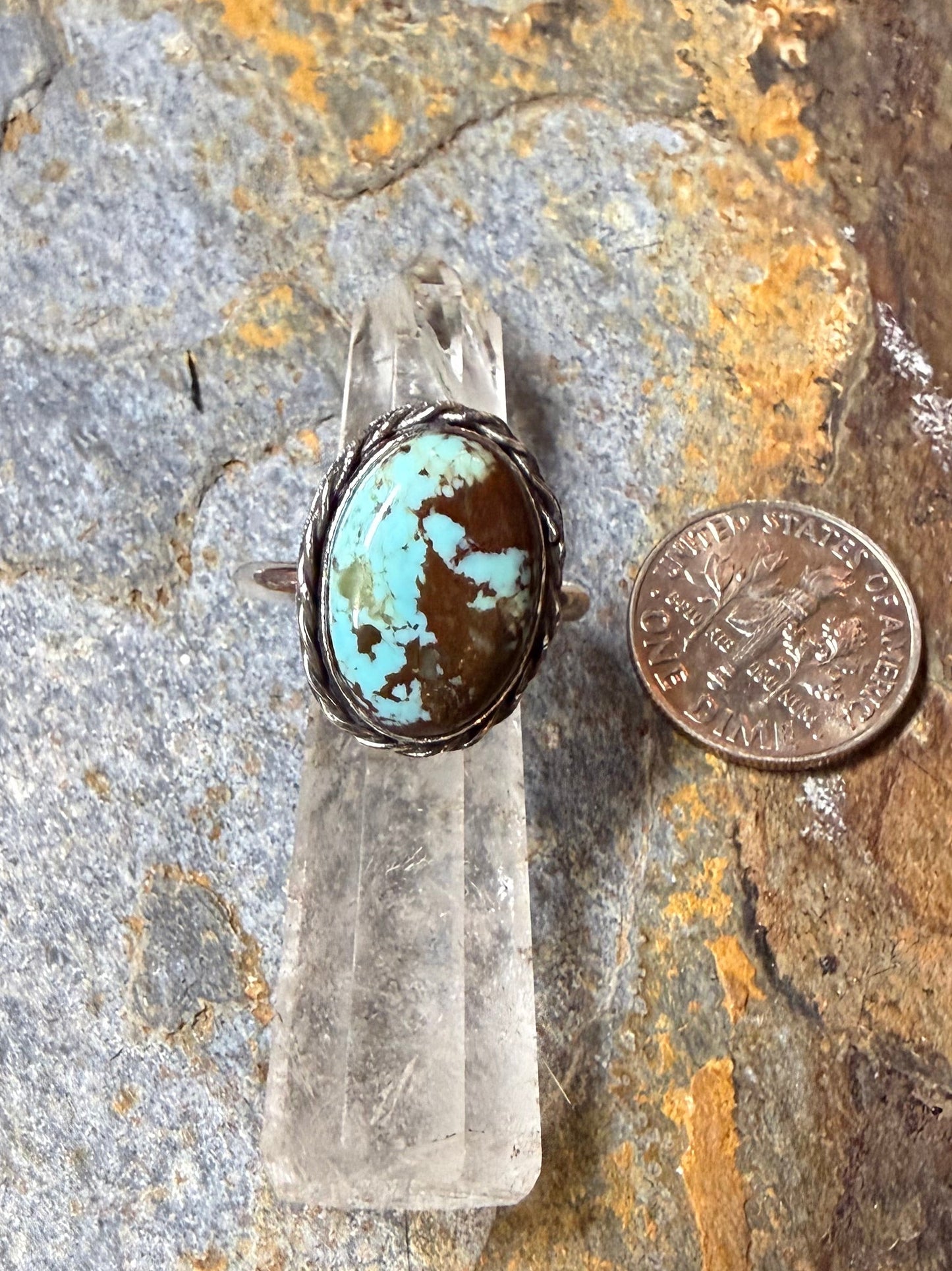 Number 8 Turquoise Sterling Silver Ring