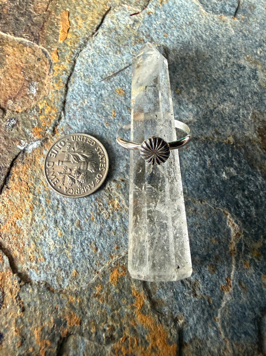 Mini Silver Concho Ring