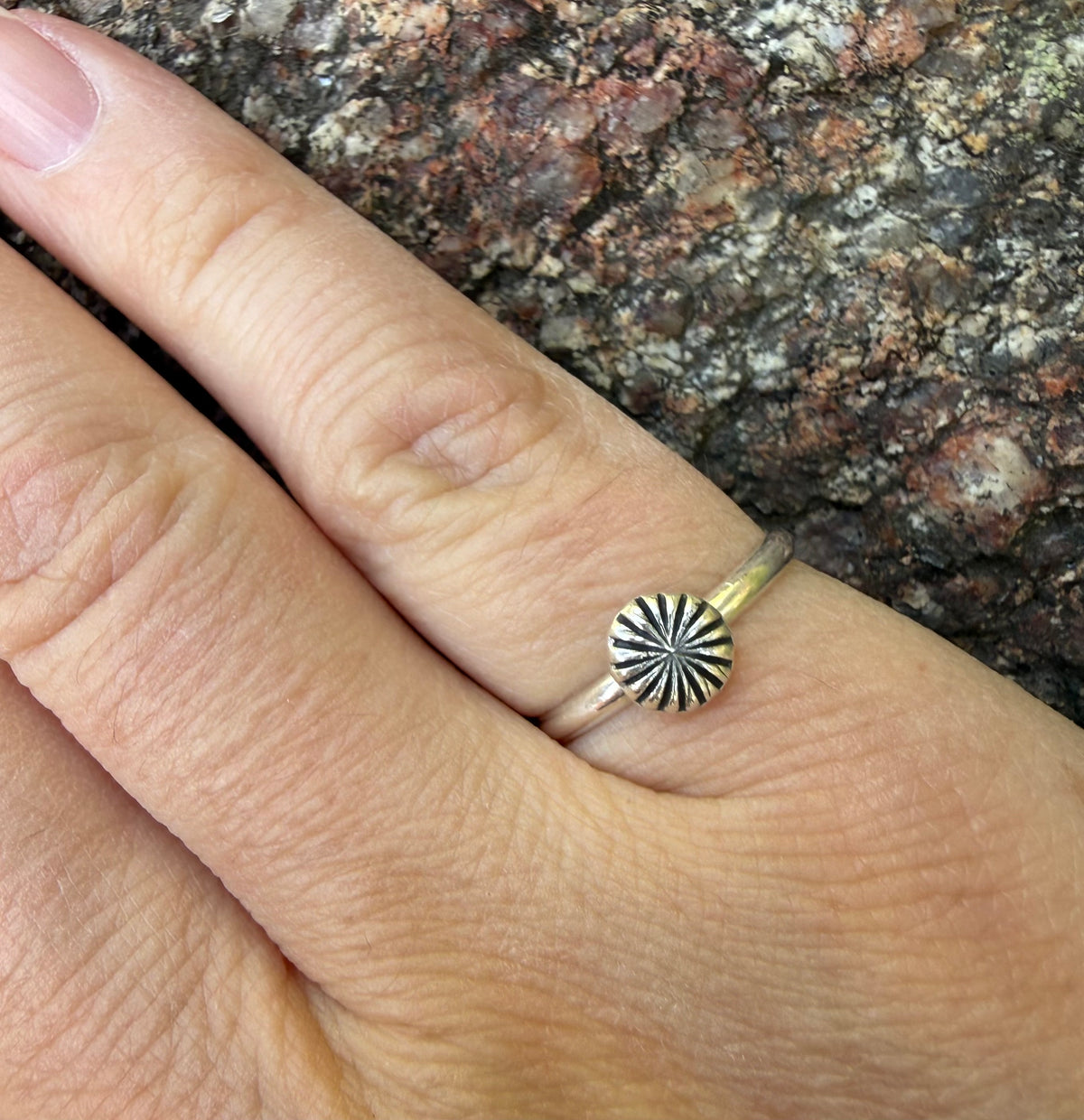 Mini Silver Concho Ring