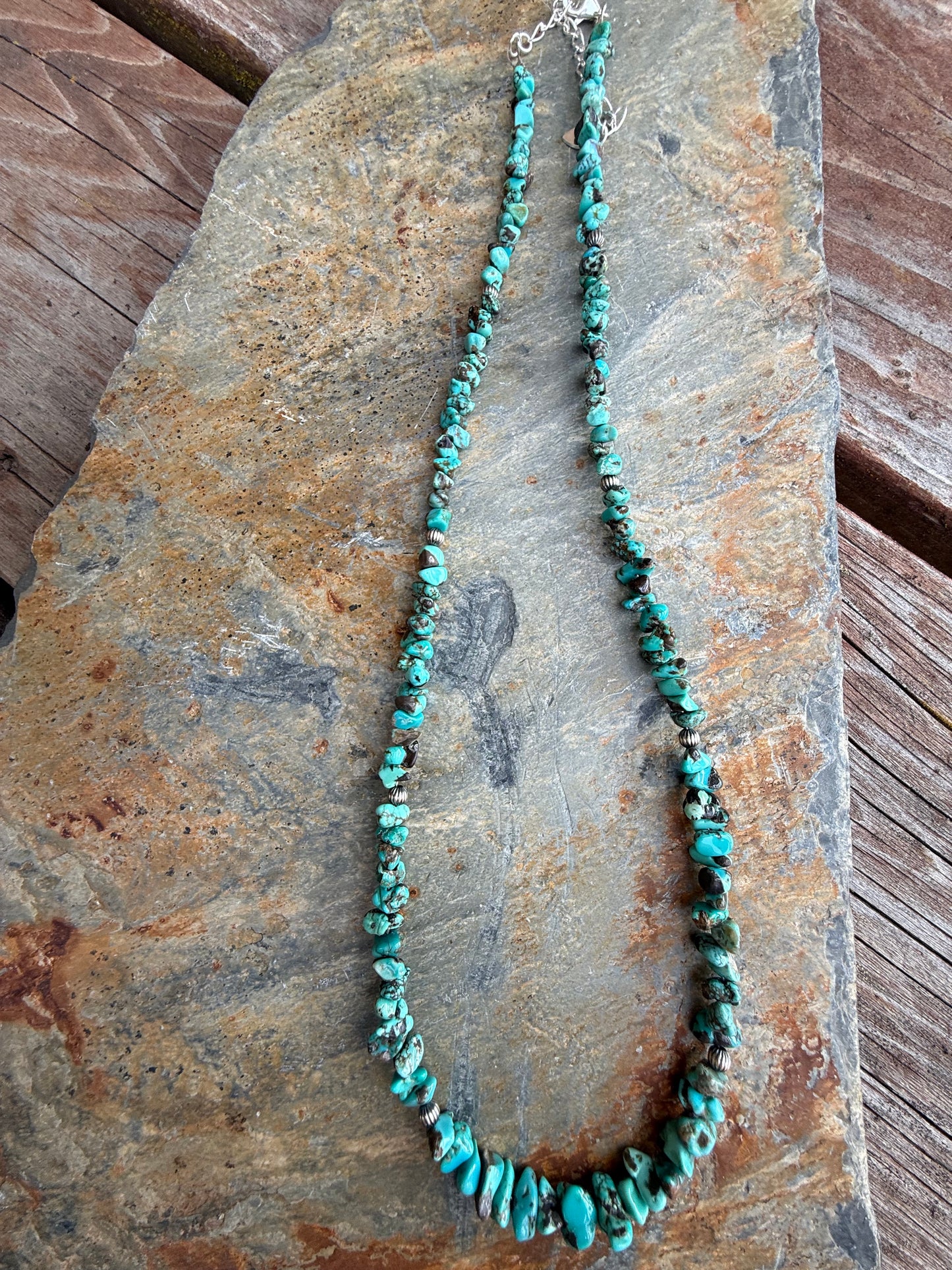 Carico Lake Turquoise & Sterling Silver Pearl Necklace 20"