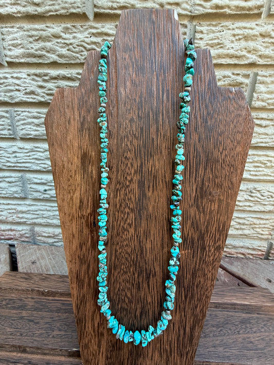 Carico Lake Turquoise & Sterling Silver Pearl Necklace 20"