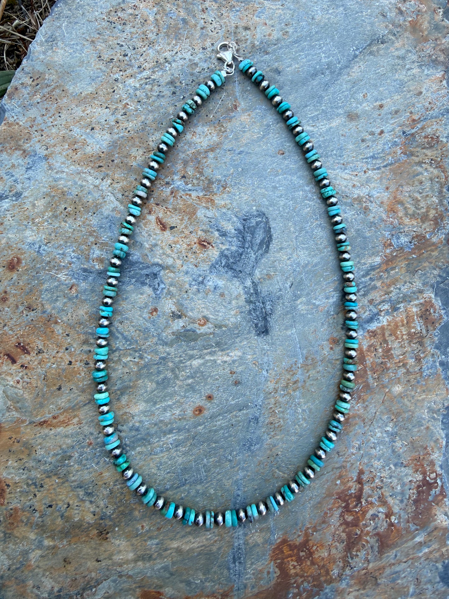 Royston Turquoise Sterling Silver Pearls Necklace