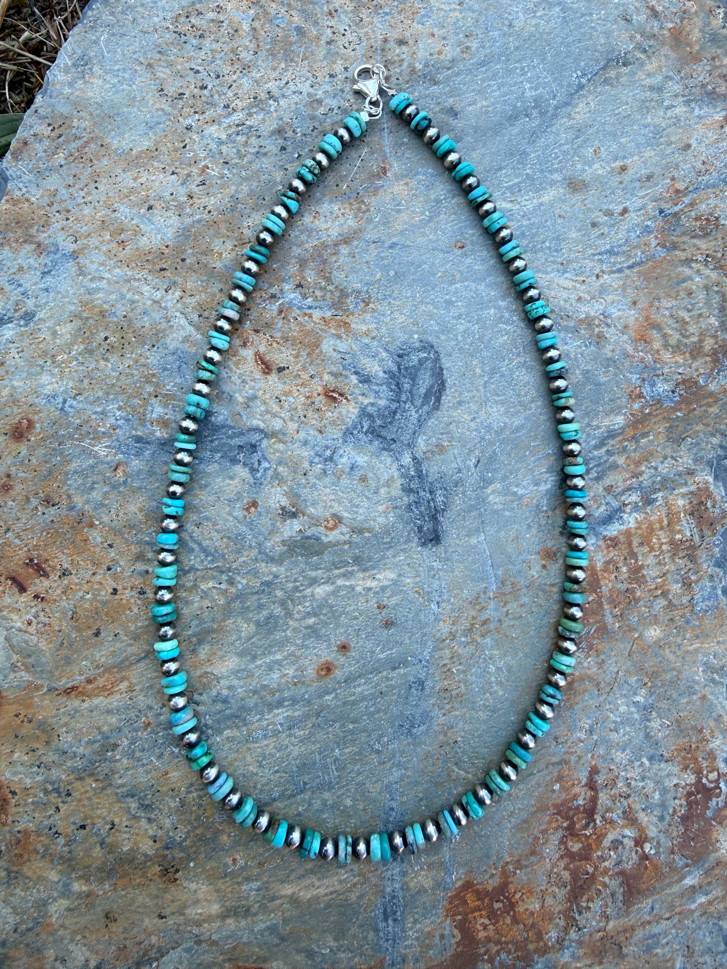 Royston Turquoise Sterling Silver Pearls Necklace