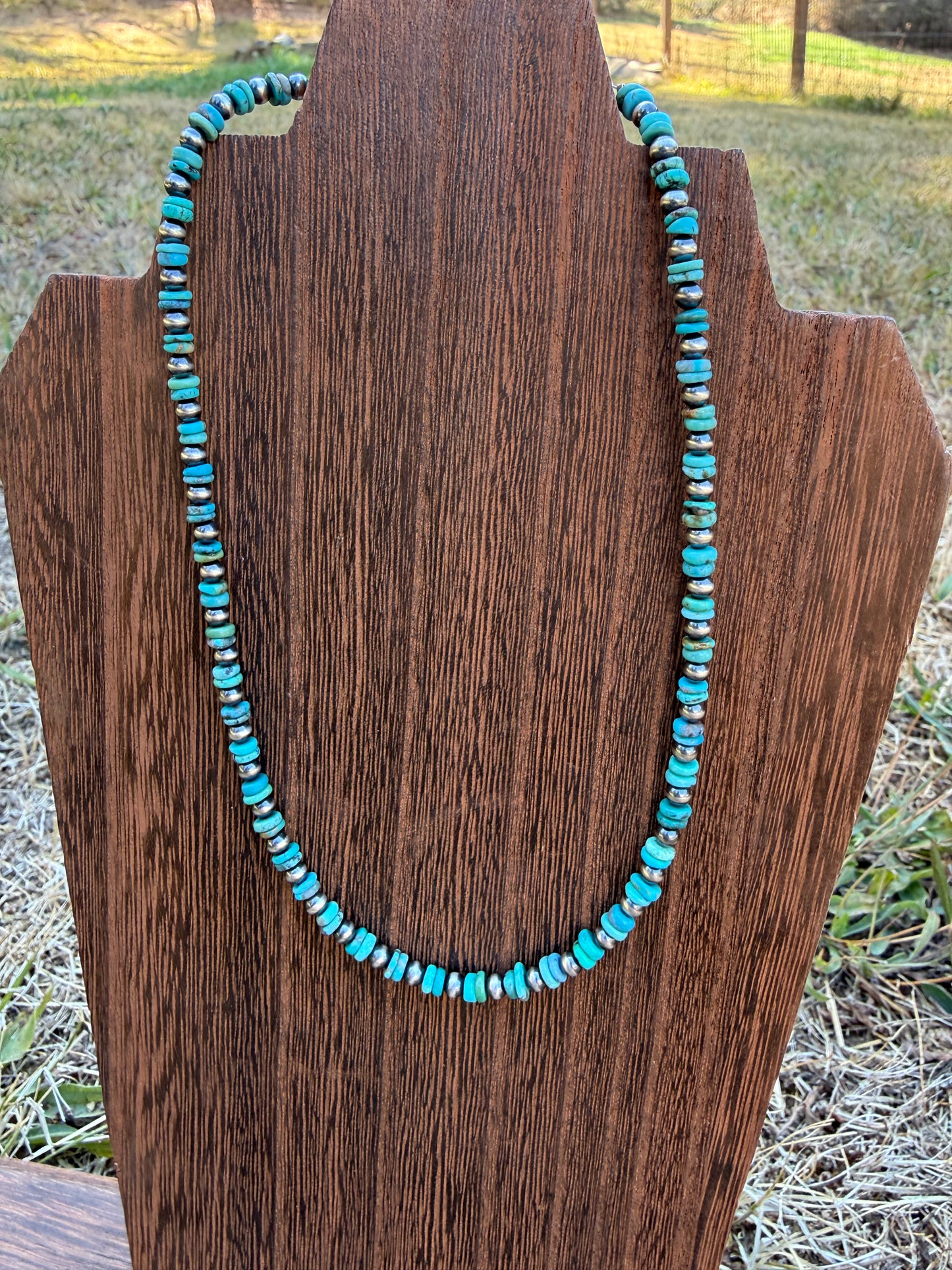 Royston Turquoise Sterling Silver Pearls Necklace