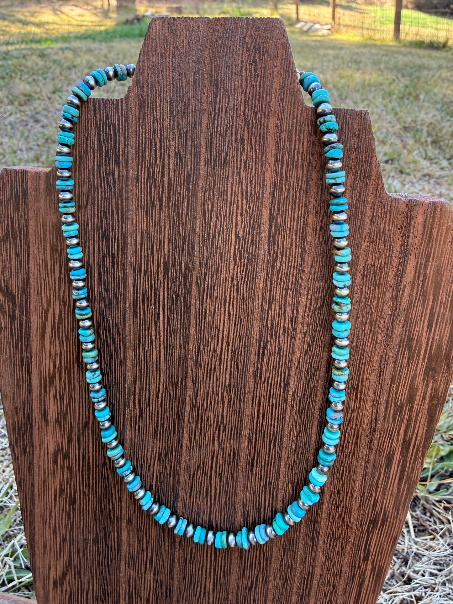 Royston Turquoise Sterling Silver Pearls Necklace