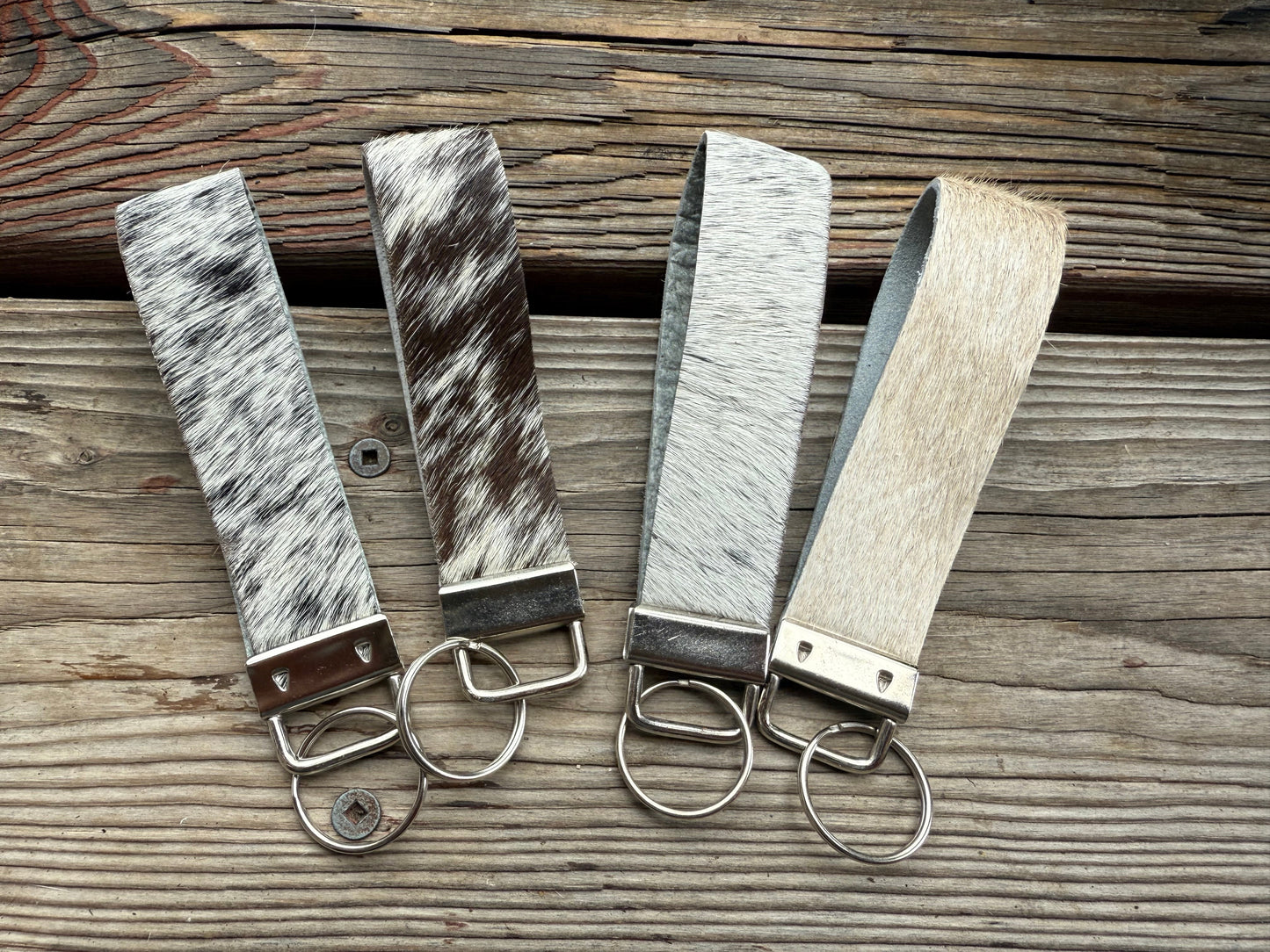 Hair-On Cowhide Key Chain