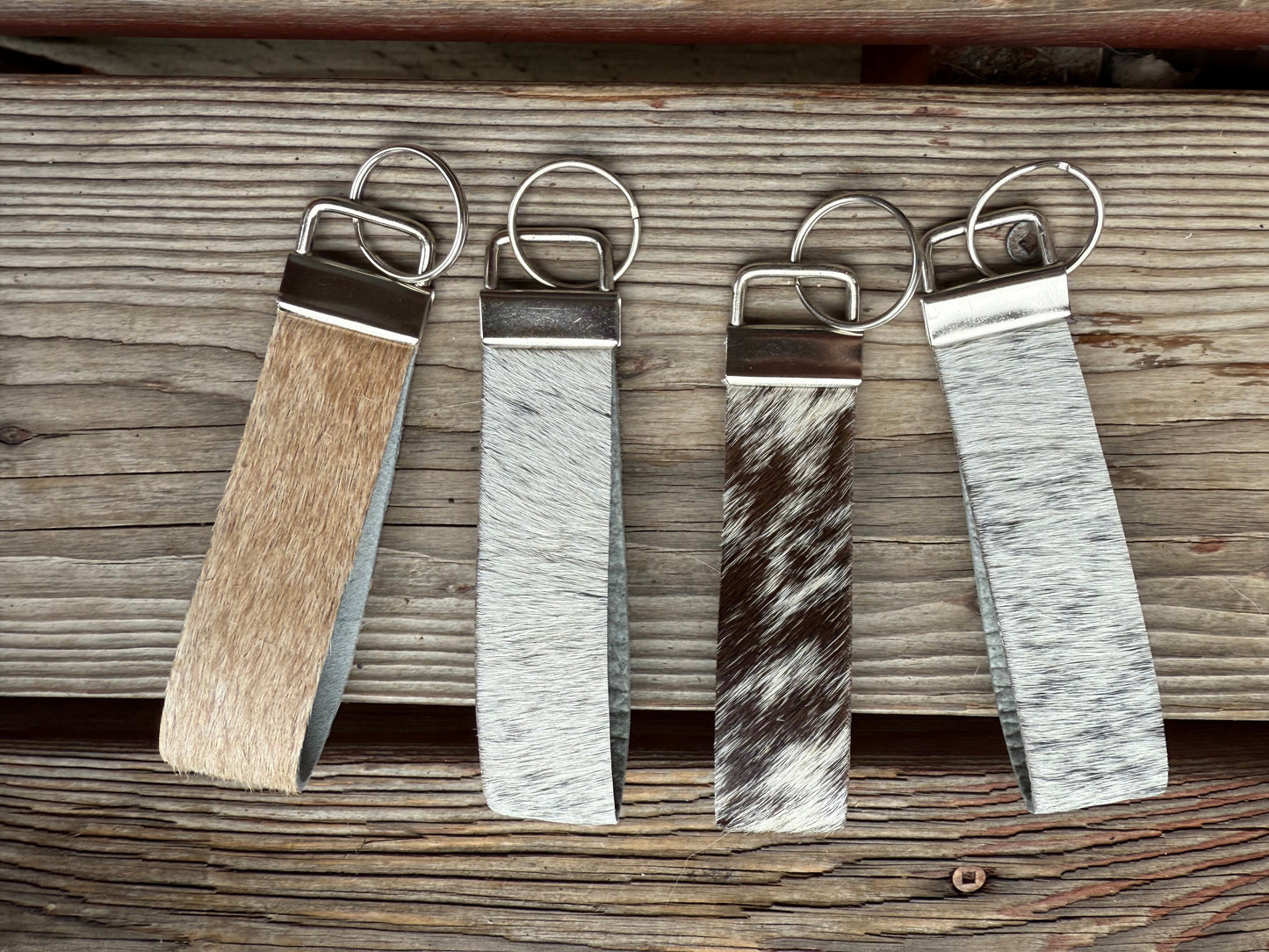 Hair-On Cowhide Key Chain