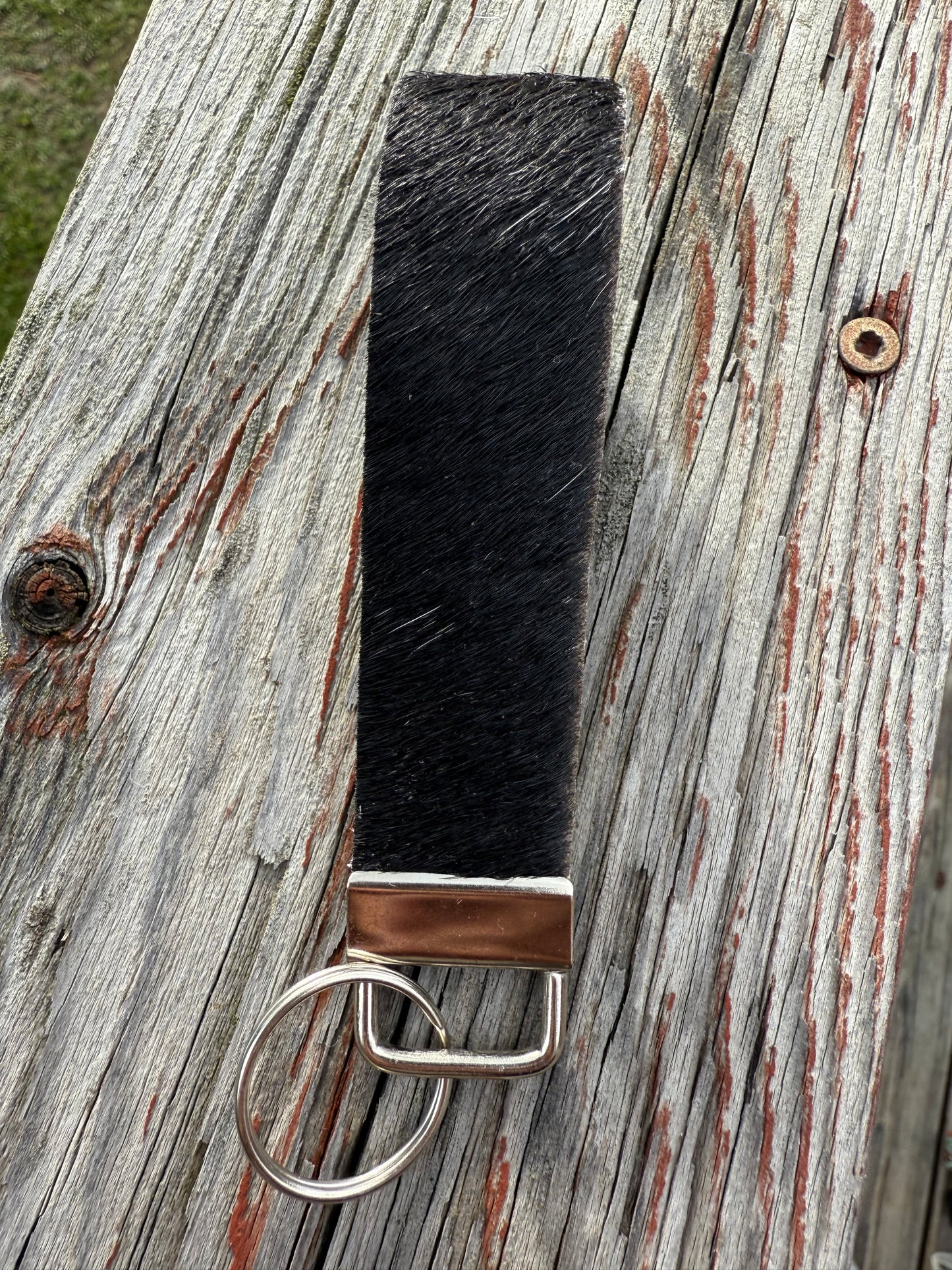 Hair-On Cowhide Key Chain