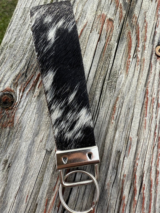 Hair-On Cowhide Key Chain