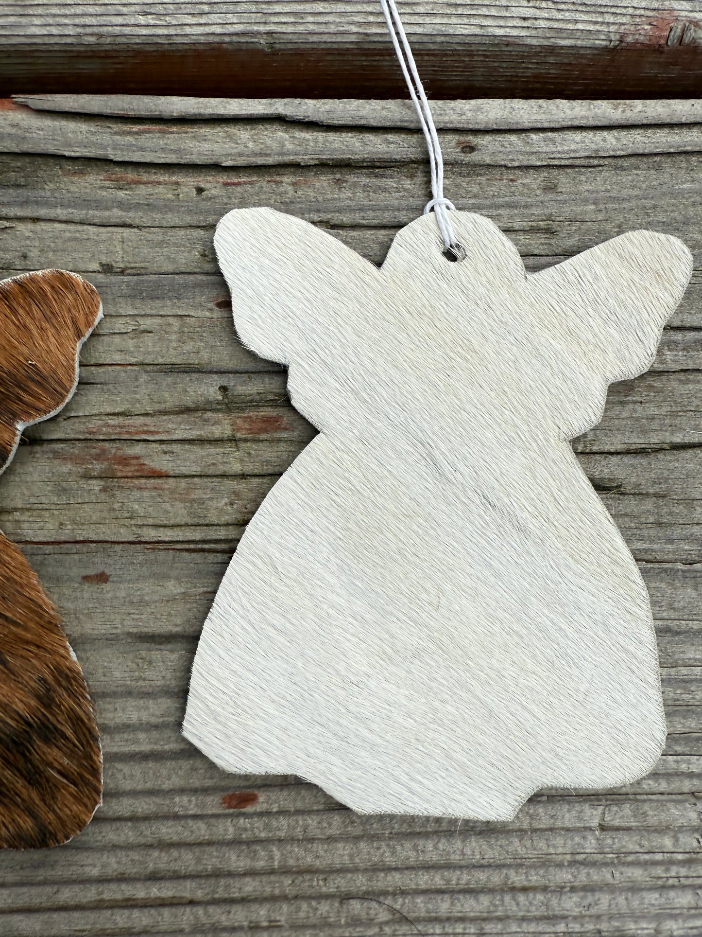 Hair-on cowhide angel ornament/decor