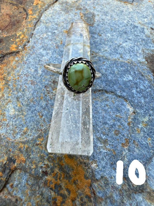 Sterling Silver Sonoran Gold Turquoise Ring Natural Kingman Turquoise Chip Earrings