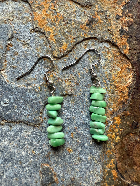 Nevada Variscite Chip Earrings